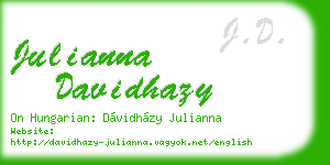 julianna davidhazy business card