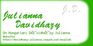 julianna davidhazy business card